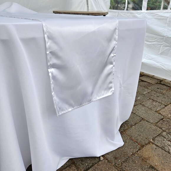 Satin Table Runners 25 White14